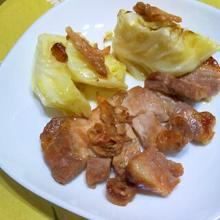 豚ロースの舞茸・塩麹・ケチャップ焼き